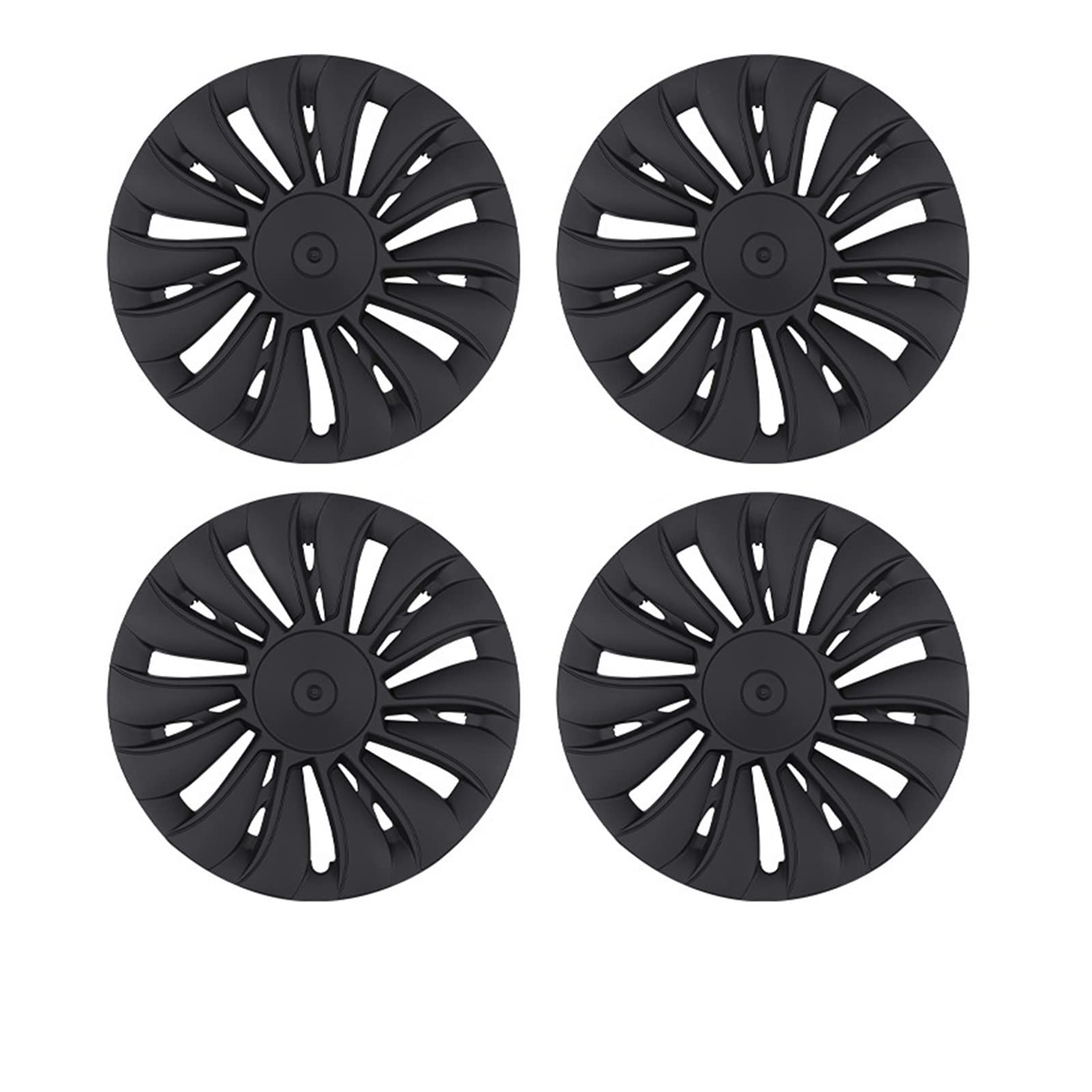 4PCS Compatible With Tesla Model Y 19 Inch Hub Cap Performance Wheel Caps Automobile Replacemen Hubcap Full Rim Cover Accessories 2018-2022(Matte black) von VWAUGDKPS