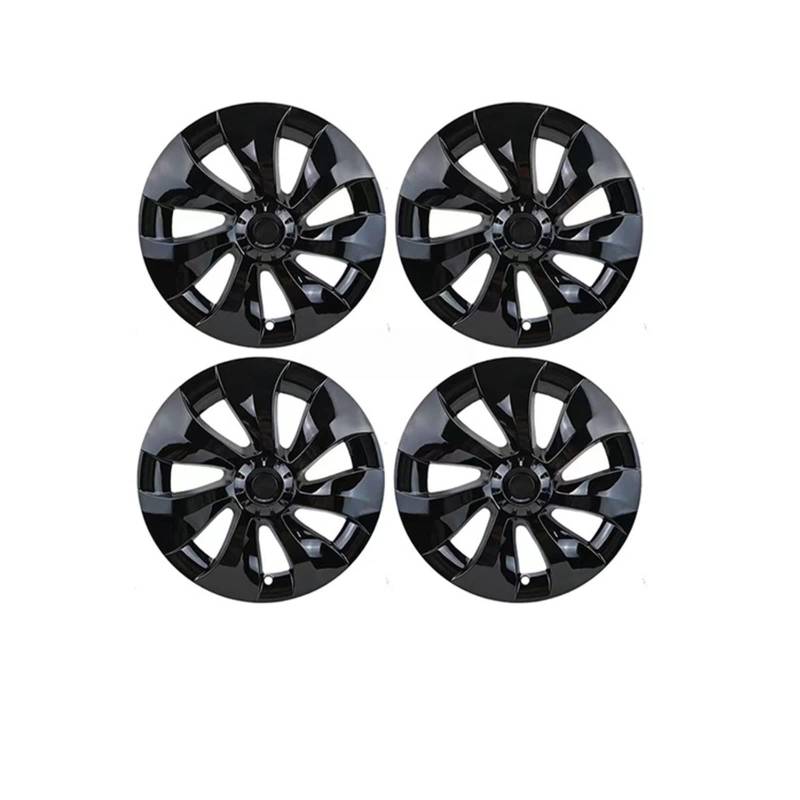 4PCS Hub Cap Performance Replacement Wheel Cap 19 Inch Automobile Hubcap Full Cover Accessories 2021 2022 Compatible With Tesla Model Y(Yellow) von VWAUGDKPS