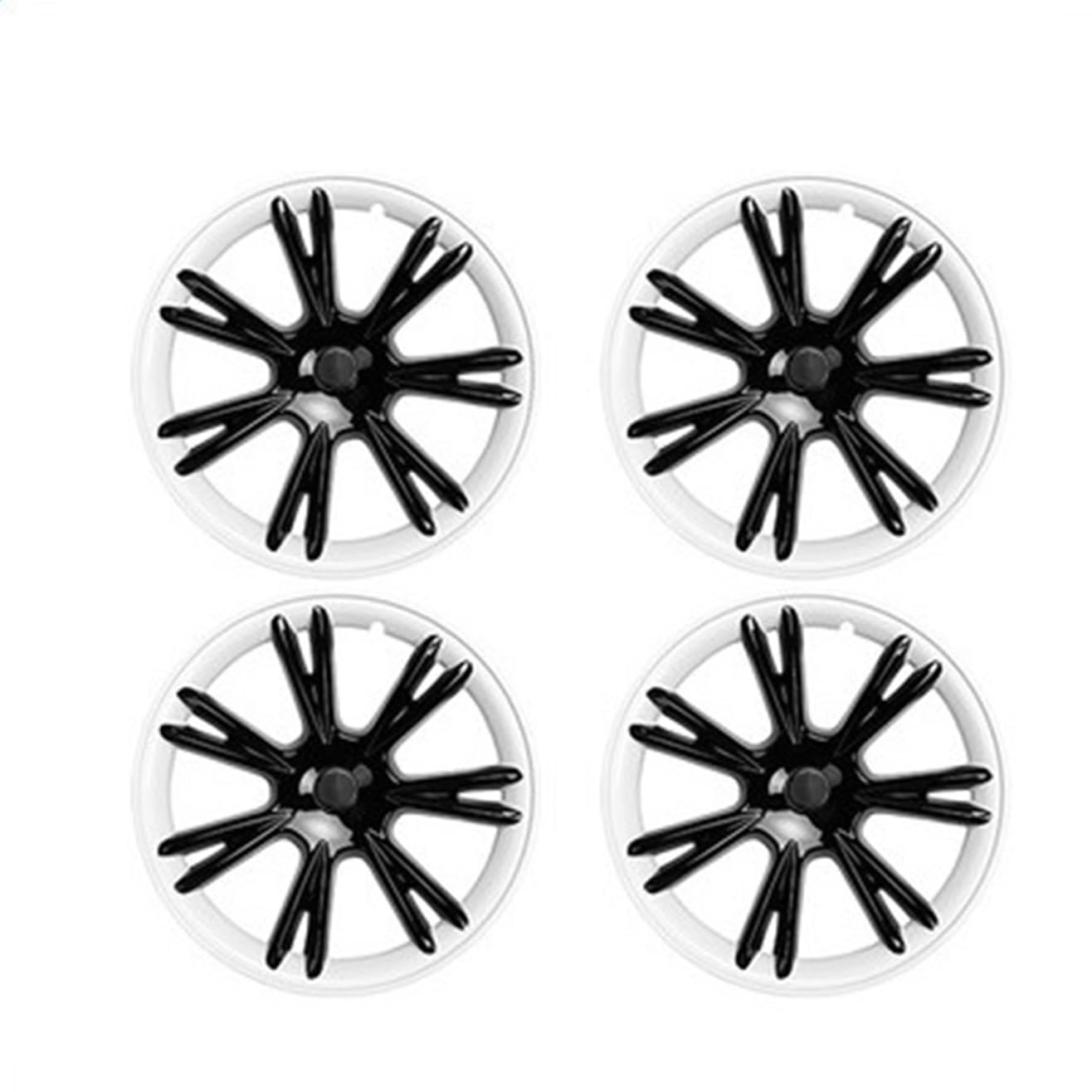 4PCS Wheel Hub Cap Compatible With Tesla Model Y 2021 2022 2023 Car Replacement Wheel Cover 19 Inch Original Full Cap Kit Auto Accessories(White and black) von VWAUGDKPS