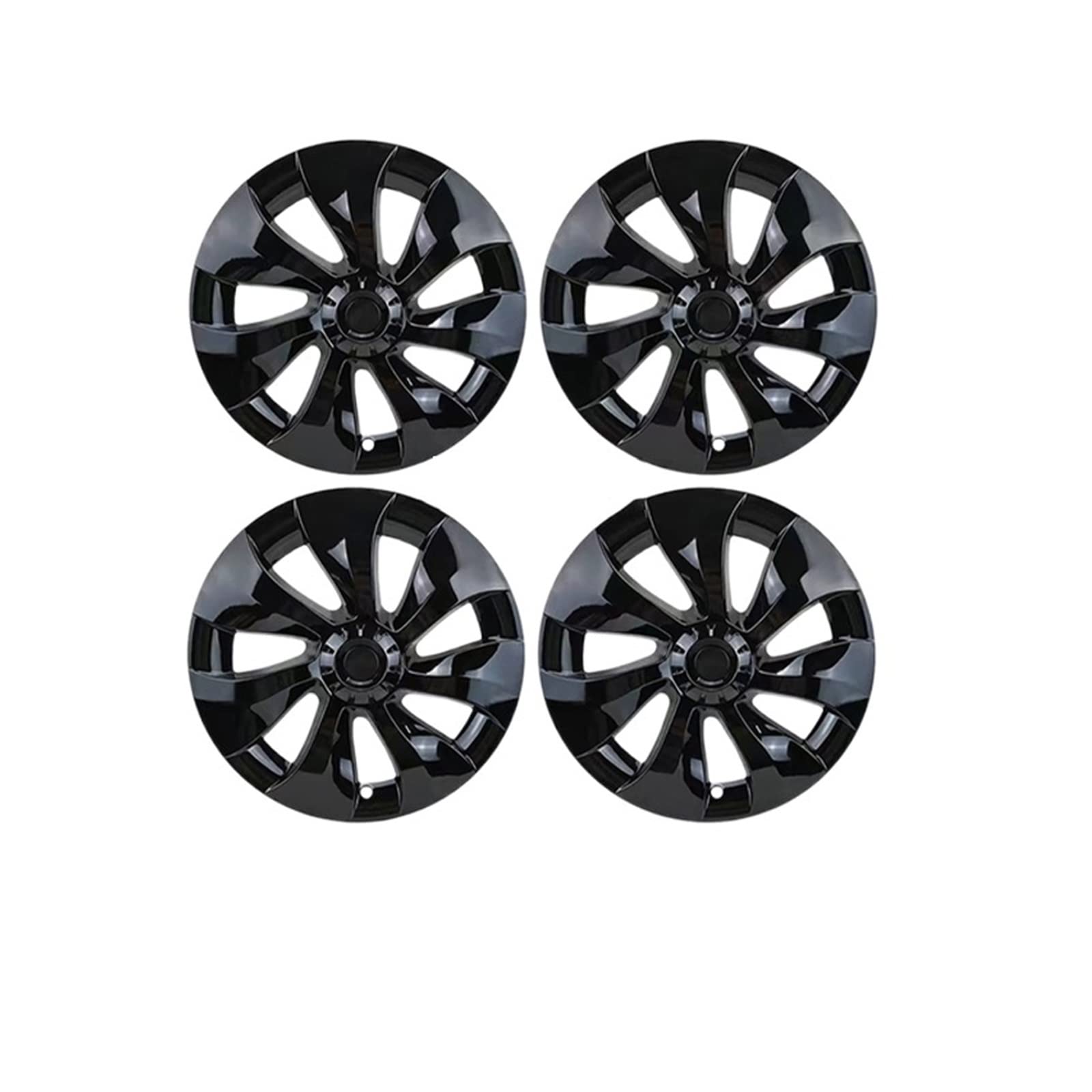 4Pcs 19 Inch Hub Cap Performance Replacement Wheel Cap Automobile Hubcap Full Cover Accessories Compatible With Tesla Model Y 2021-2022(Bright-white Logo) von VWAUGDKPS