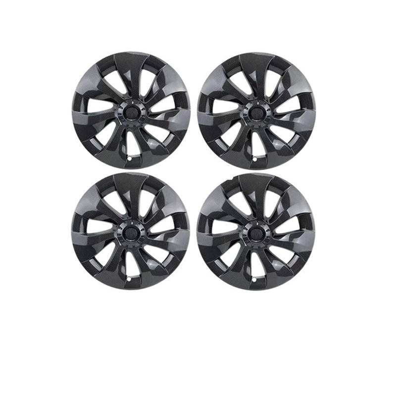 4Pcs 19 Inch Hub Cap Performance Replacement Wheel Cap Automobile Hubcap Full Cover Accessories Compatible With Tesla Model Y 2021-2022(Carbon-no Logo) von VWAUGDKPS