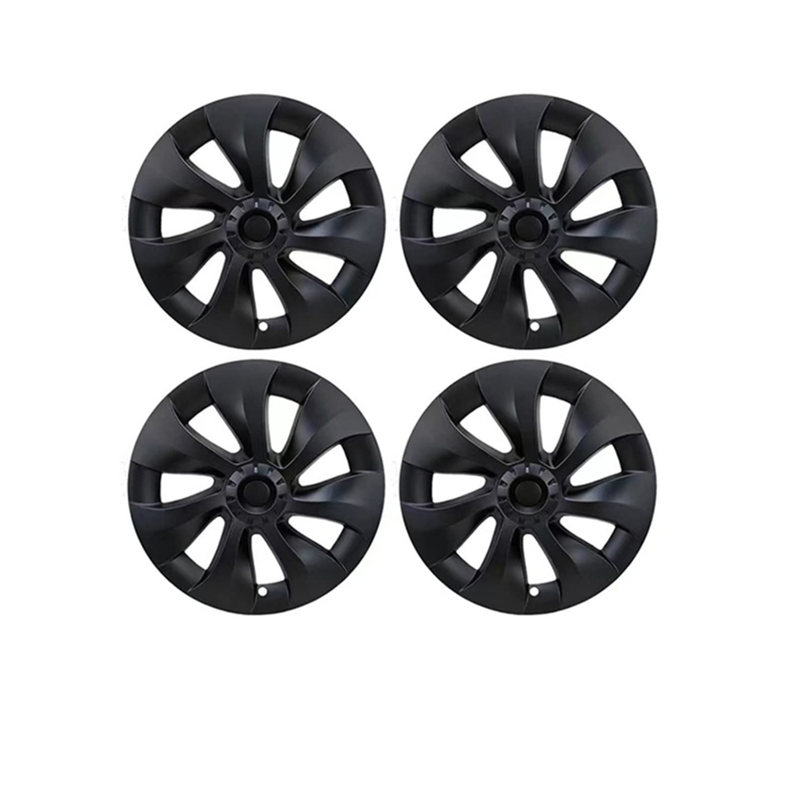 4Pcs 19 Inch Hub Cap Performance Replacement Wheel Cap Automobile Hubcap Full Cover Accessories Compatible With Tesla Model Y 2021-2022(Matte-black logo) von VWAUGDKPS