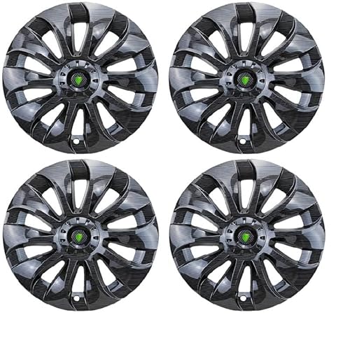 4pcs 20 Zoll Modell Y Radkapseln kompatibel mit Tesla Modell Y original Auto Ersatz Radkappen umfassende Hochleistungs-Elektroautos Auto Radkappe(4PCS Carbon Black) von VWAUGDKPS