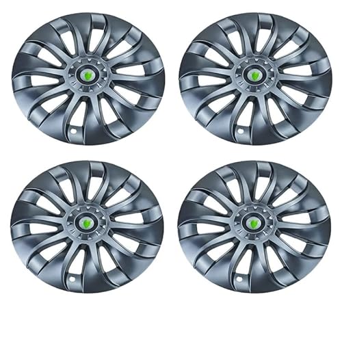 4pcs 20 Zoll Modell Y Radkapseln kompatibel mit Tesla Modell Y original Auto Ersatz Radkappen umfassende Hochleistungs-Elektroautos Auto Radkappe(4PCS Gun Grey) von VWAUGDKPS