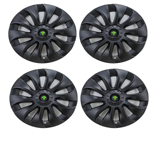 4pcs 20 Zoll Modell Y Radkapseln kompatibel mit Tesla Modell Y original Auto Ersatz Radkappen umfassende Hochleistungs-Elektroautos Auto Radkappe(4PCS Matte Black) von VWAUGDKPS