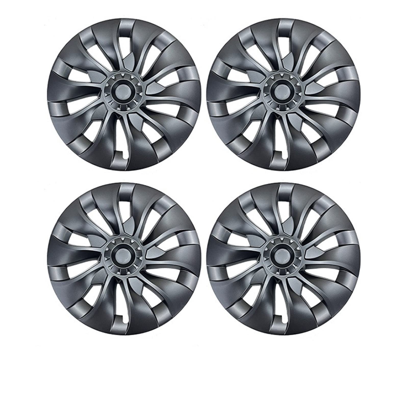 4pcs Kompatibel mit Tesla Model 3 18 Zoll Radkapsel Auto Austausch Radkapsel Auto Radkapsel Voll Felgenschutz Zubehör 2021 2018-2022(Gun grau) von VWAUGDKPS