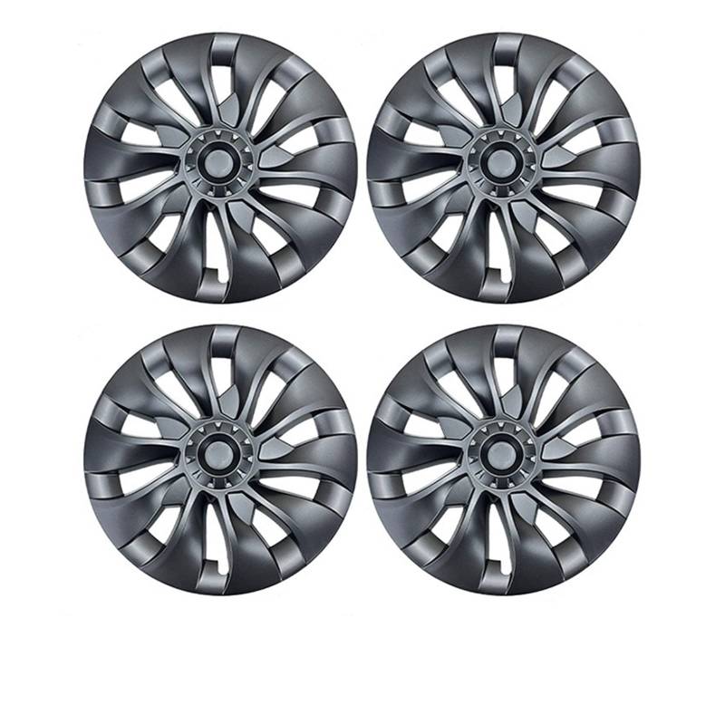 4pcs Kompatibel mit Tesla Model 3 18 Zoll Radkapsel Auto Austausch Radkapsel Auto Radkapsel Voll Felgenschutz Zubehör 2021 2018-2022(Gun grau) von VWAUGDKPS