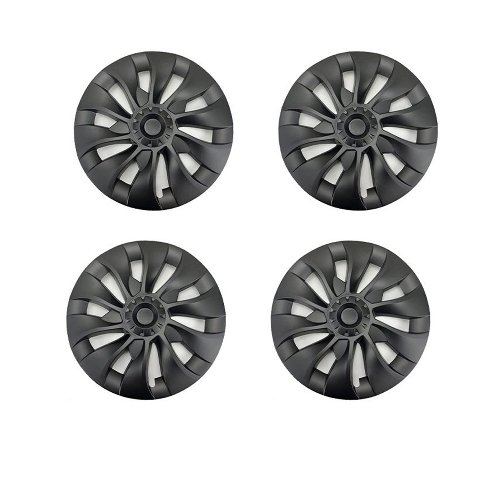 4pcs Kompatibel mit Tesla Model 3 18 Zoll Radkapsel Auto Austausch Radkapsel Auto Radkapsel Voll Felgenschutz Zubehör 2021 2018-2022(Matte schwarz) von VWAUGDKPS