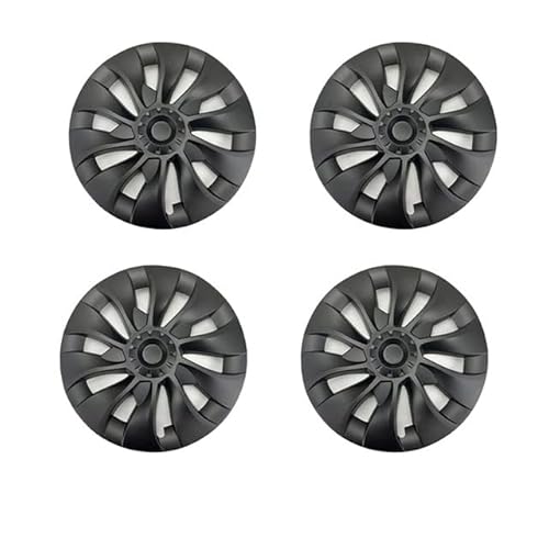 4pcs Kompatibel mit Tesla Model 3 18 Zoll Radkapsel Original Auto Ersatz Radkapsel Auto Radkapsel Volltonzubehör 2021 2022(Matte-black Logo) von VWAUGDKPS