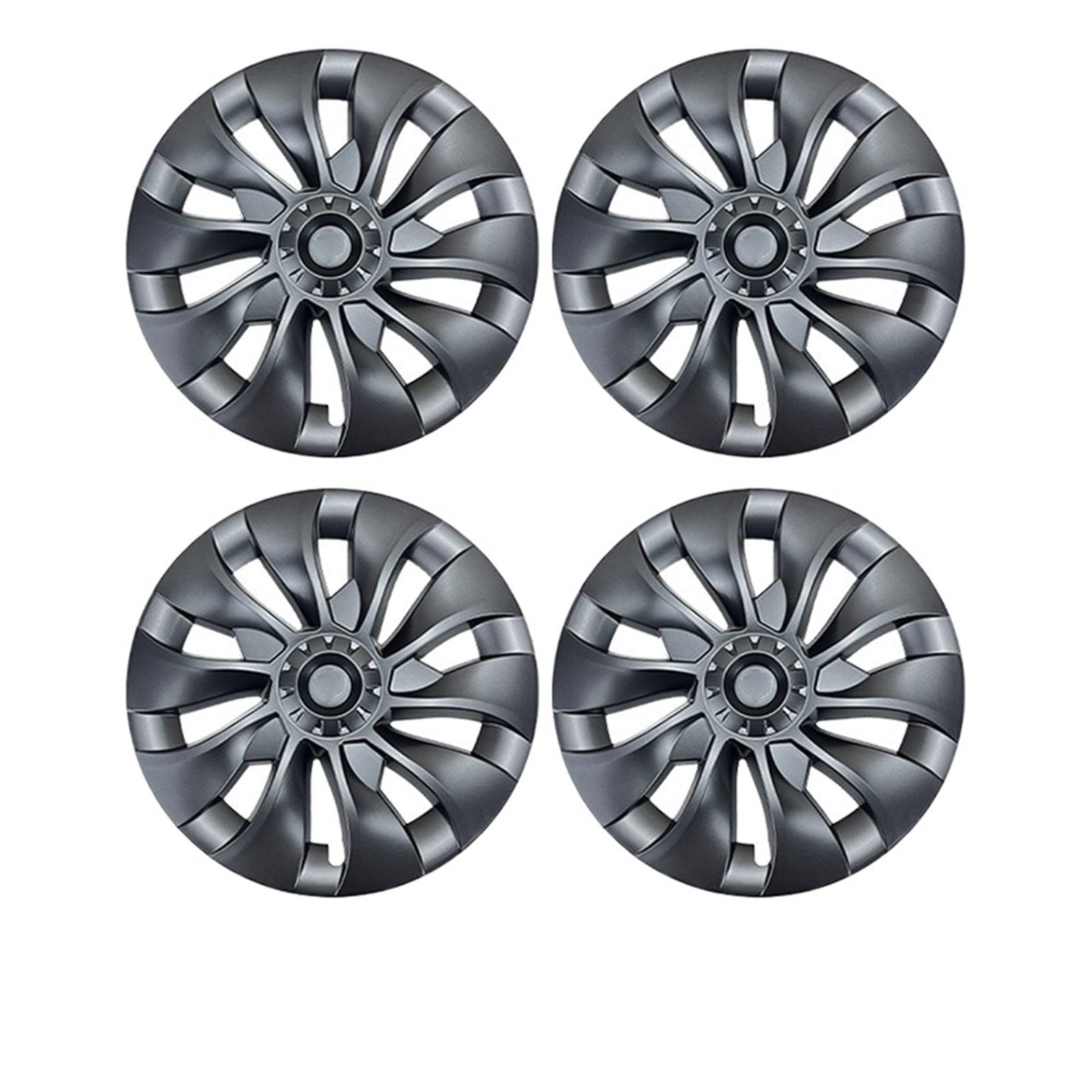 CATRONICS 4PCS Compatible With Tesla Model 3 18 Inch Hub Cap Replacement Wheel Cap Automobile Hub Cap Full Rim Cover Accessories 2016-2022(Gun Grey) von VWAUGDKPS