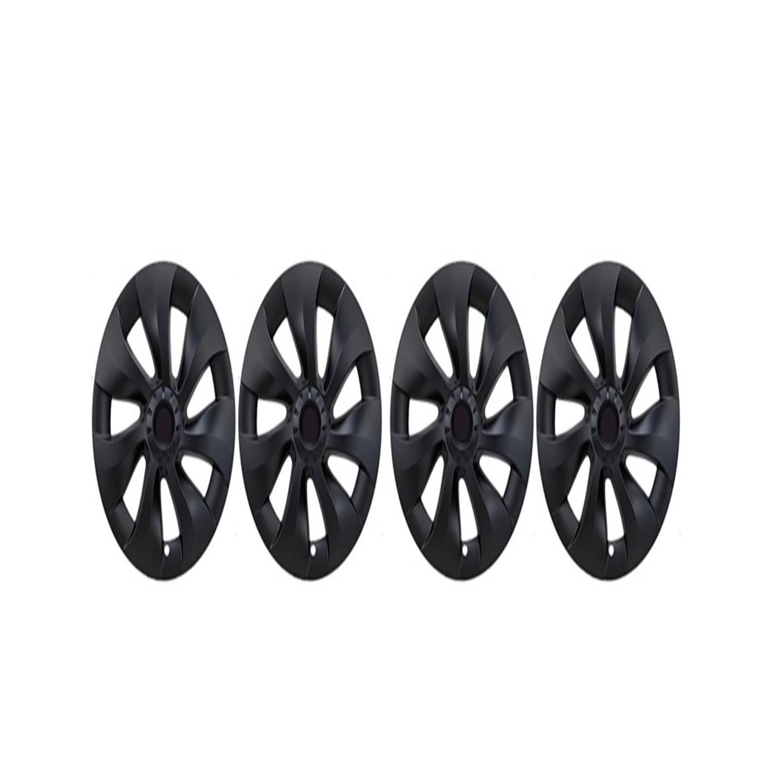 Compatible With Tesla Model Y Car 19 Inch Carbon Second Generation Cyclone Hub Cover Wheel Hubcap Kit Full Coverage Accessories Decoration(YMatteBlack W19in4PC) von VWAUGDKPS