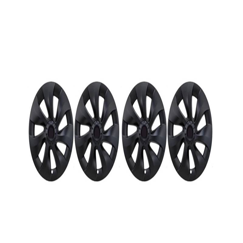 Compatible With Tesla Model Y Car 19 Inch Carbon Second Generation Cyclone Hub Cover Wheel Hubcap Kit Full Coverage Accessories Decoration(YMatteBlack W19in4PC) von VWAUGDKPS