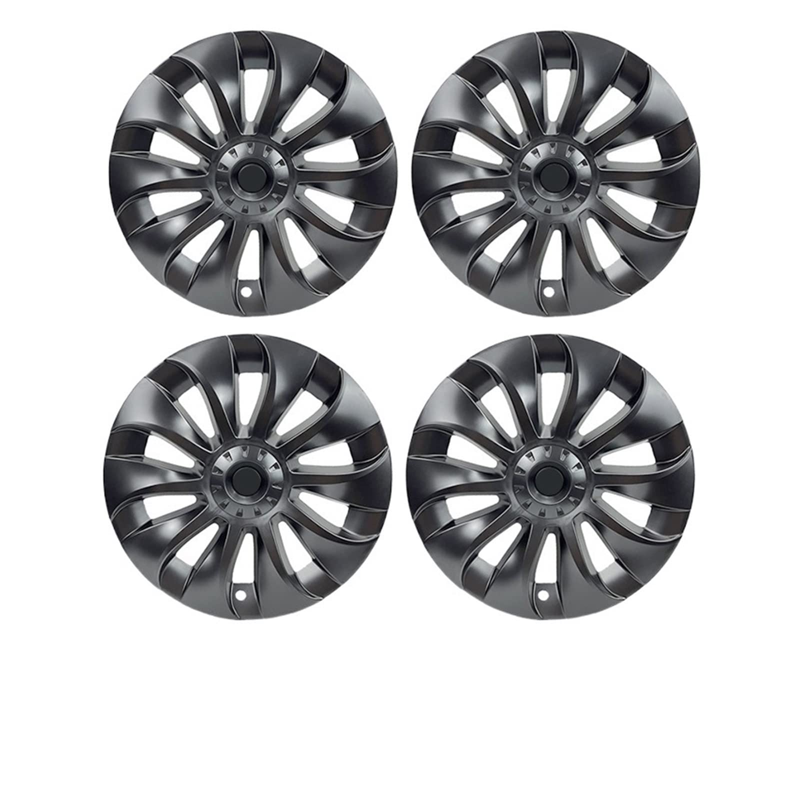 Compatible With Tesla Model Y Car 20-Inch Upgrade Cyclone Wheel Hub Cap Kit Full Coverage Upgrade Trim Replacement Decoration Accessories(YGunash grey20in 4PC) von VWAUGDKPS