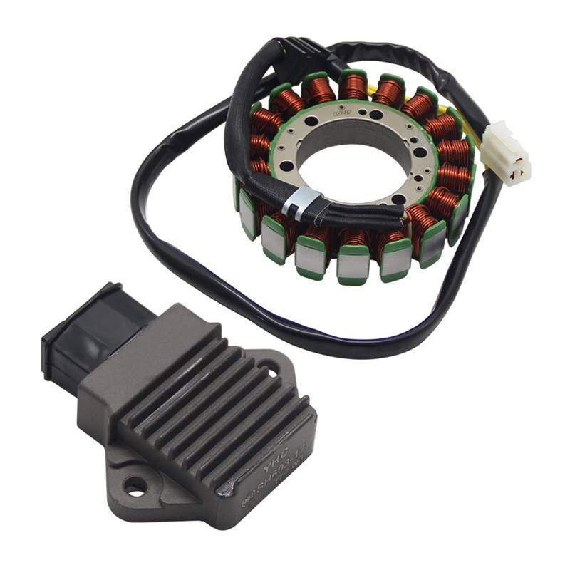 Motorrad Magneto Stator Spule + Spannungsregler Gleichrichter Kompatibel Mit CBR900RR CBR919RR Fireblade 31600-MV4-010 31120-MAS-004 von VWAUGDKPS