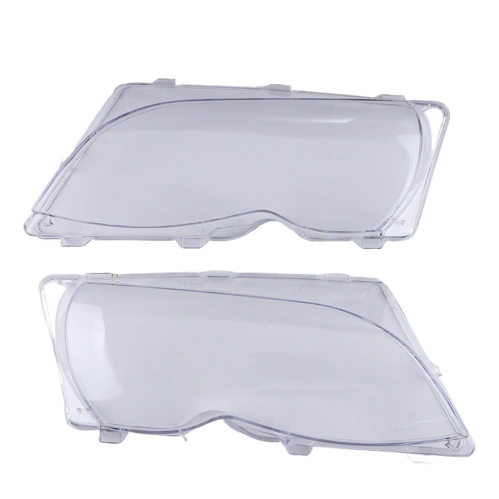 Auto-Frontscheinwerfer-Objektivabdeckung + Scheinwerfer-Abdeckstreifen, kompatibel mit BMW E46 318i 320i 4-Türer 2002-2005, Lampenschirm, transparente Lampenabdeckung(Only Headlight Cover) von VWUEWJE