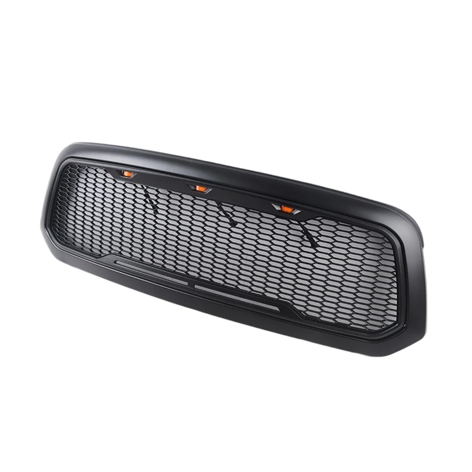 Auto-Offroad-Frontgrill mit leichtem ABS-Rebellen-Stil, Mattschwarz, Front-Renngrill, kompatibel mit Dodge Ram 1500 2013–2018 von VWUEWJE