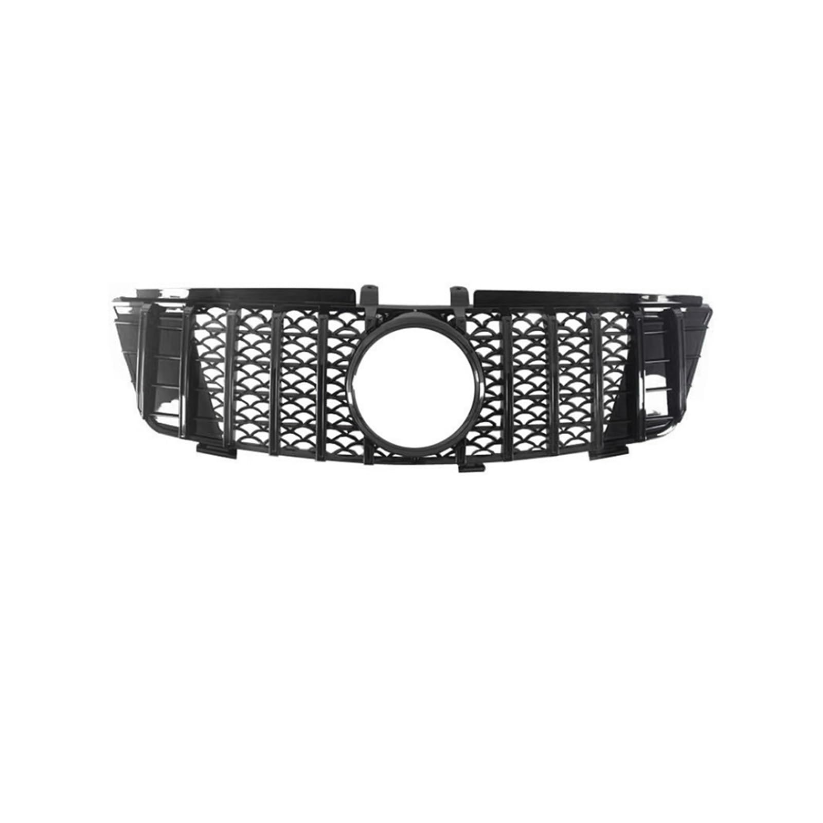 Autozubehör Frontgrill Mittelnetz Grills Montagerahmen Abdeckung Zierleiste Dekoration Kompatibel for Mercedes-Benz M-Klasse ML W164 2005-2011(W164 05-08 Black) von VWUEWJE