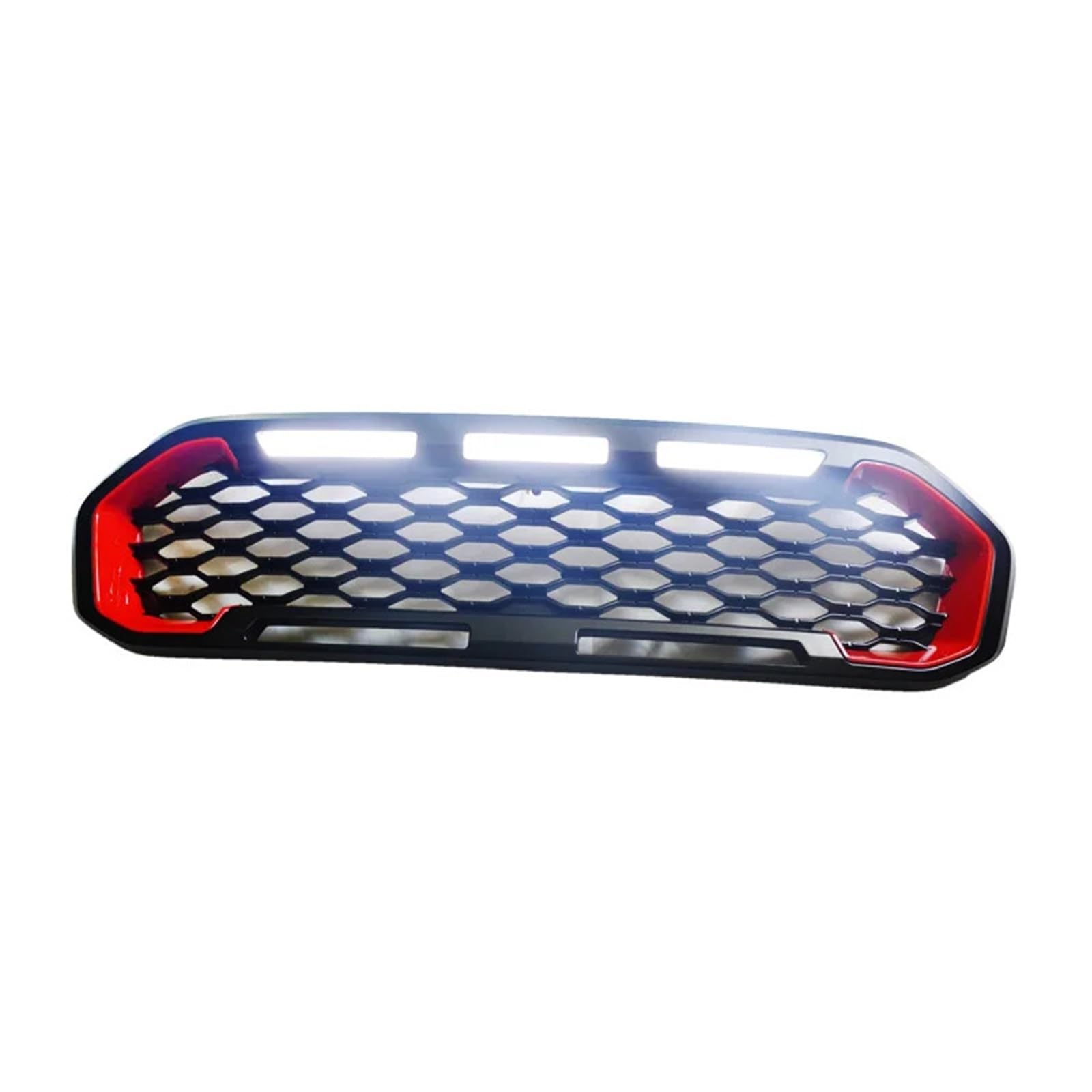 Dood Front Racing Grills mit Led Grill Lichter Kompatibel for Ranger T8 XL XLT 2018 2019-2021 Auto Abs Grill Grille Auto Zubehör(RED lamp) von VWUEWJE