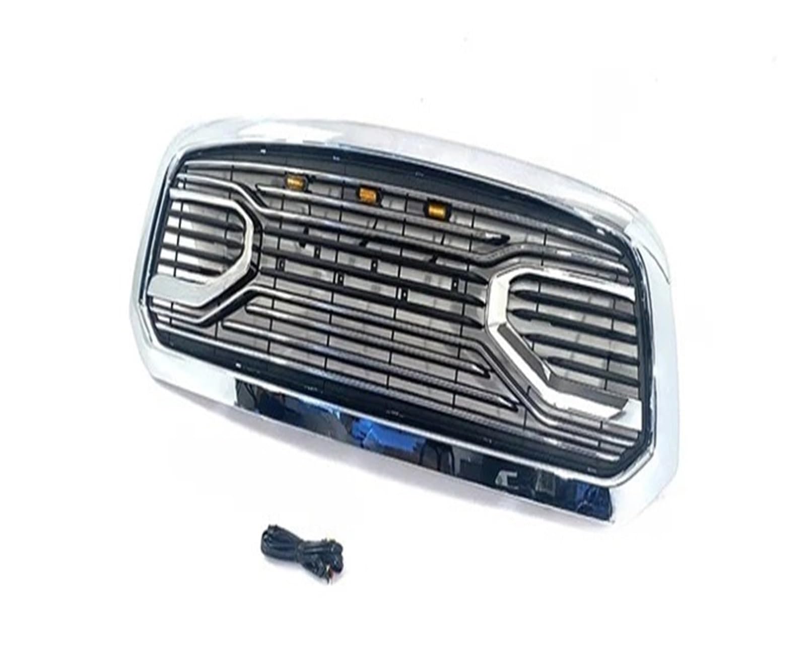 Frontgrill Racing Wabengrill Stoßstangen-Obergrill Kompatibel for Dodge Ram 1500 2014-2018 Auto-Styling Dekoratives Kühlergrill-Zubehör(Plated-LED) von VWUEWJE