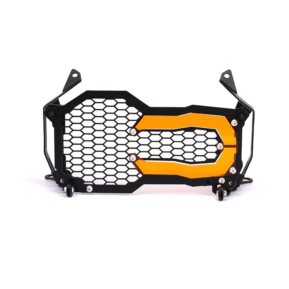 Kompatibel for BMW R1200GS LC ADV R1250GS 2013-2020 GS 1250 R 1200 Abenteuer Motorrad Scheinwerfer Scheinwerfer Schutz Schutz Grill abdeckung(Orange1) von VWUEWJE