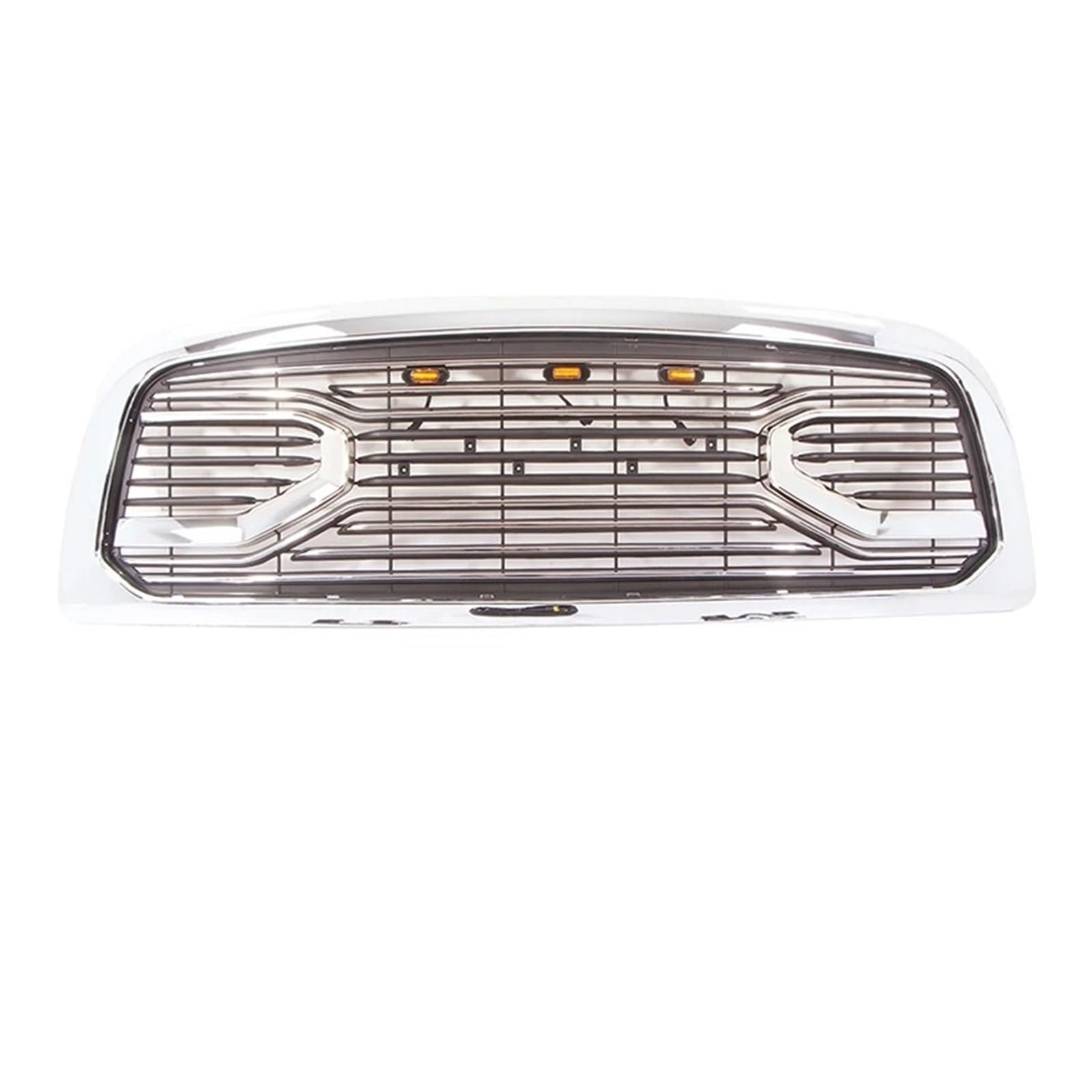 Kompatibel for Dodge RAM1500 2009-2013 Grill schwarz/Chrom mit Licht 2010 2011 RAM1500 Frontstoßstange modifizierter Kühlergrill Zubehör(Chrome with Light) von VWUEWJE