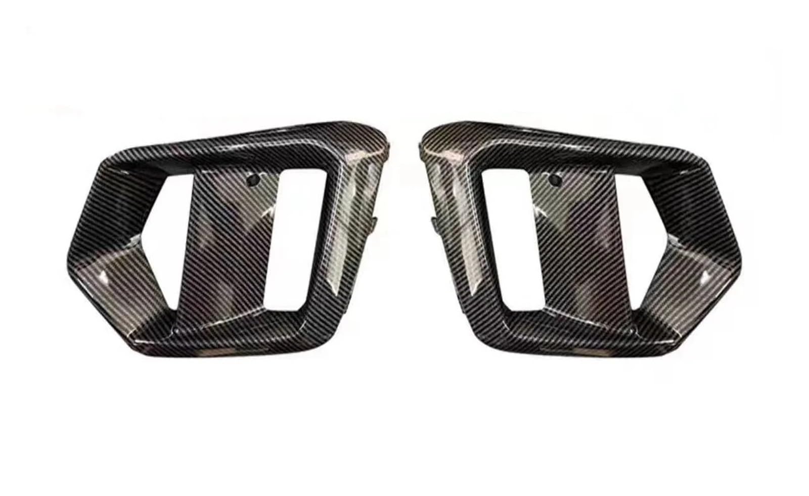 Kompatibel for Ford Focus RS 2015 2016 2017 2018 Autoaußenzubehör Nebelscheinwerferrahmen Nebelscheinwerferabdeckung Nebelscheinwerfergitter Kohlefaser(2PCS Left and Right) von VWUEWJE