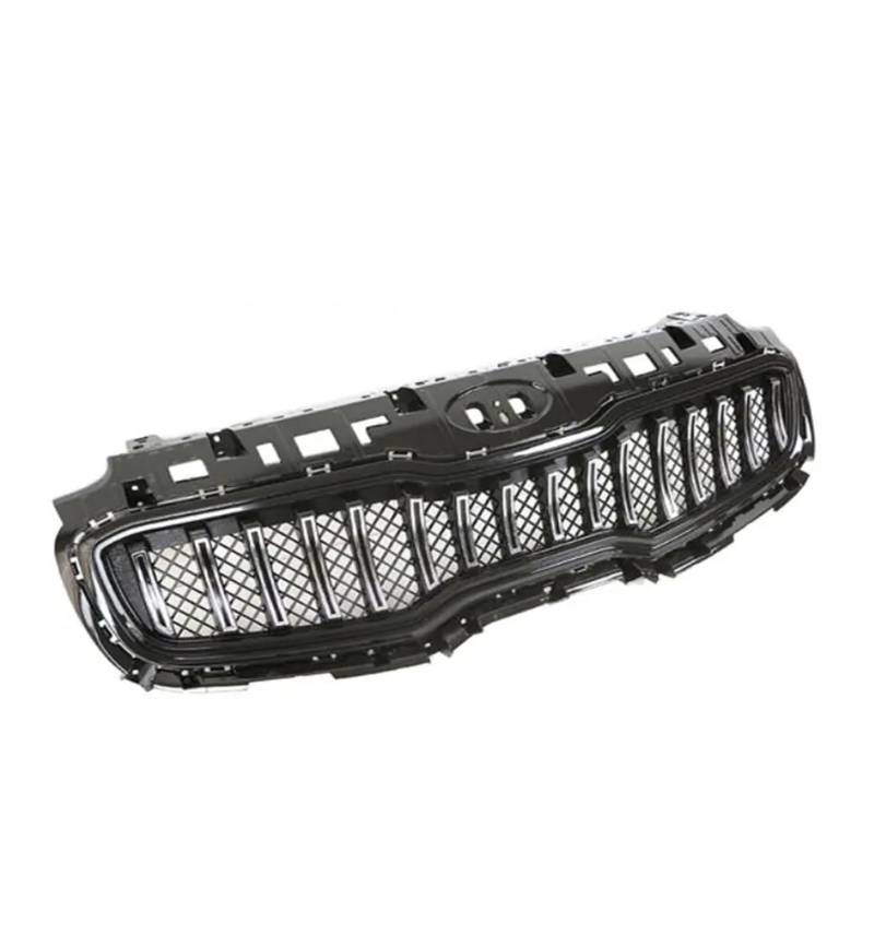 Kompatibel for KIA KX5 Sportage 2016-2019 ABS Schwarz/Galvanisiert Silber Frontgrill Kühlergrill Rahmenverkleidung Auto Styling Grille Dekorieren(Plate Silver) von VWUEWJE