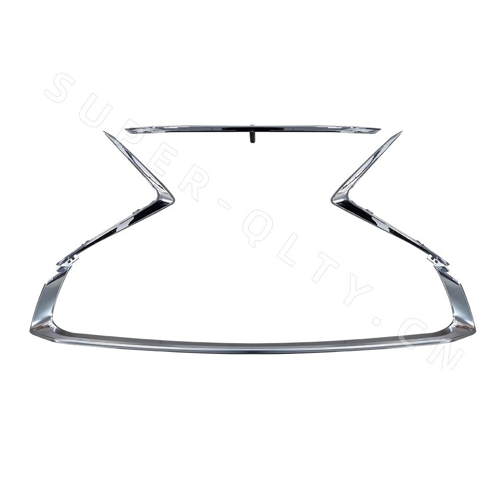 Kompatibel for Lexus ES200 ES250 ES300H 2018-Kühlergrill Voll von Chrom Rahmen Molding Trim Body Kit(Silver Plating) von VWUEWJE