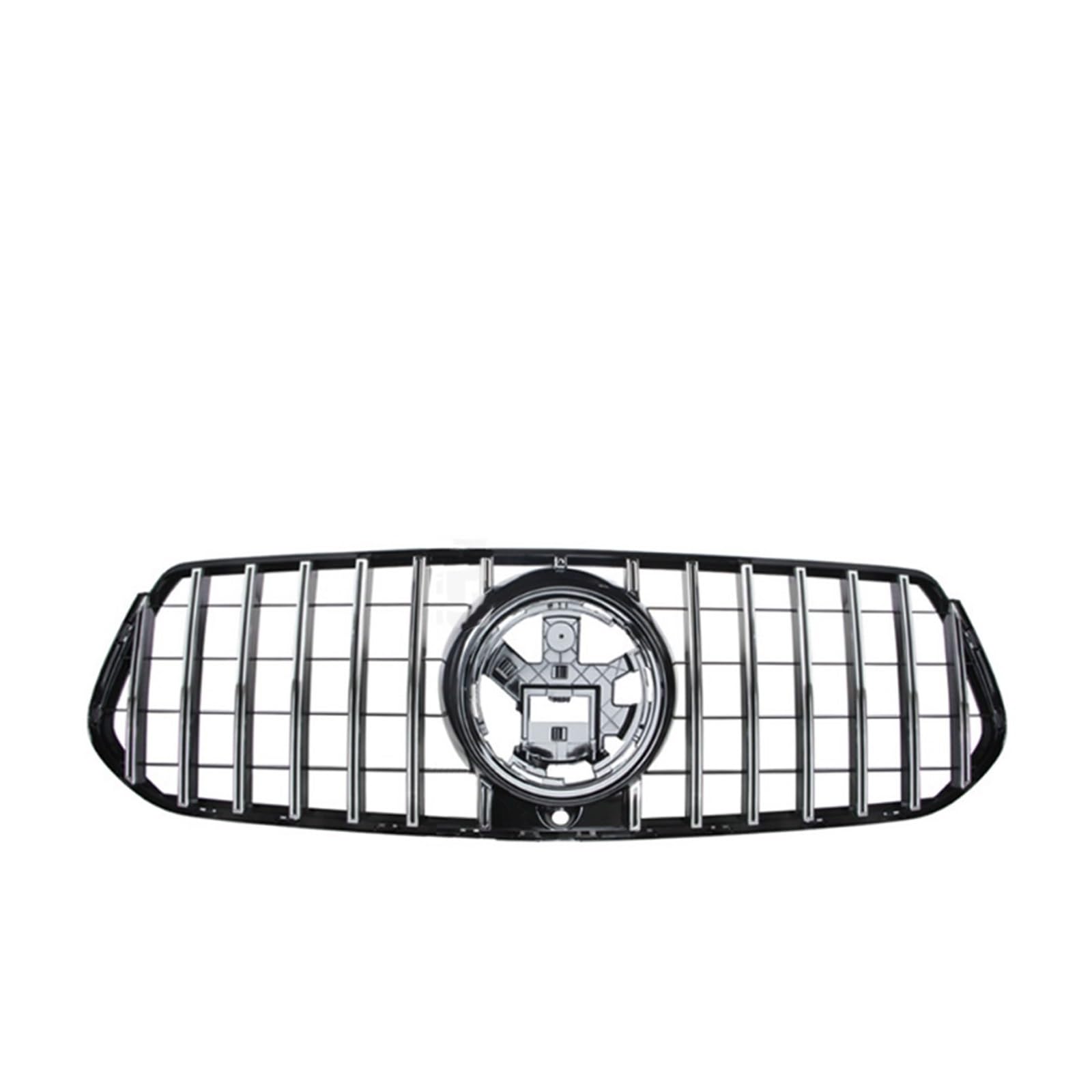 Kompatibel for Mercedes-Benz GLE-Klasse W167 V167 2019-2024 Autozubehör Kühlergrill Mittelnetz Grills Montage Rahmenabdeckung Dekoration(Silver A) von VWUEWJE