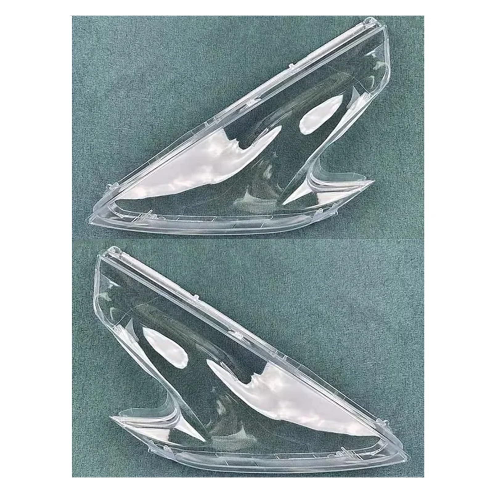 Kompatibel for Nissan 370Z 2008-2019 Auto-Scheinwerfer-Objektivabdeckung Schale Scheinwerfermaske Glas Transparenter Lampenschirm Ersetzen Sie das Original-Lampengehäuse(Left and Right 2 Pcs) von VWUEWJE