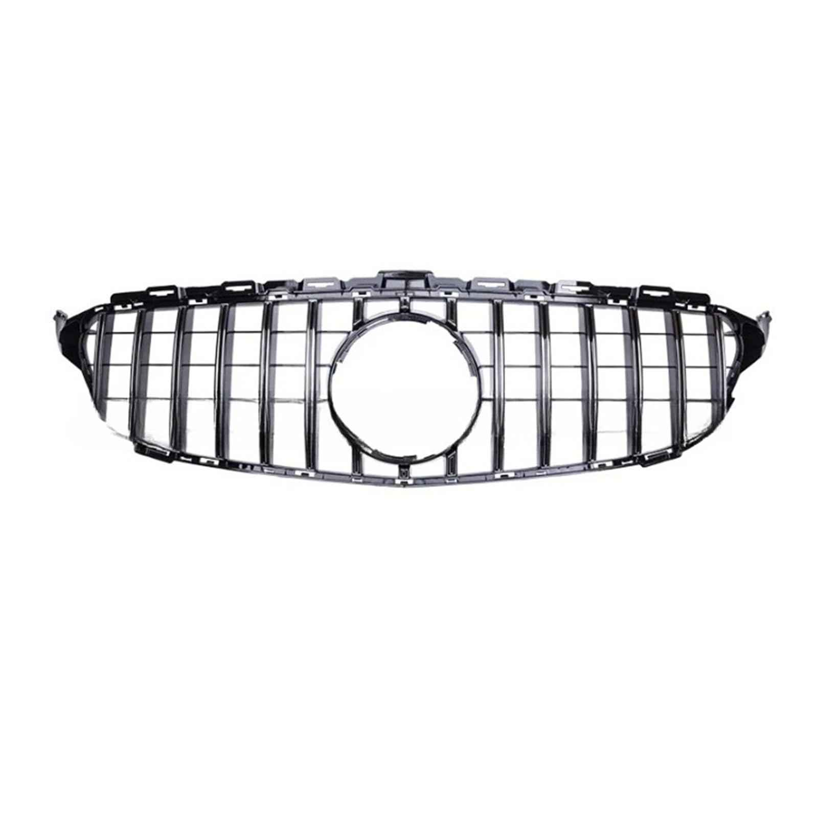 Kühlergrill kompatibel mit Mercedes Benz C-Klasse W205 2015–2018 C200 C250 C300 C350 C43 GT Style Oberes Stoßstangenhaubengitter von VWUEWJE