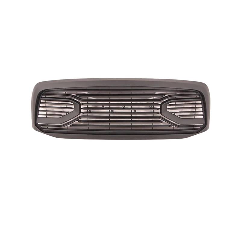 Oberer Stoßstangengrill im Big Horn-Stil mit Lichtern und Buchstabengitter, kompatibel mit Dodge RAM 1500 2006–2008, Zubehör for vorderen mittleren Netzgrill(Black No Lights) von VWUEWJE