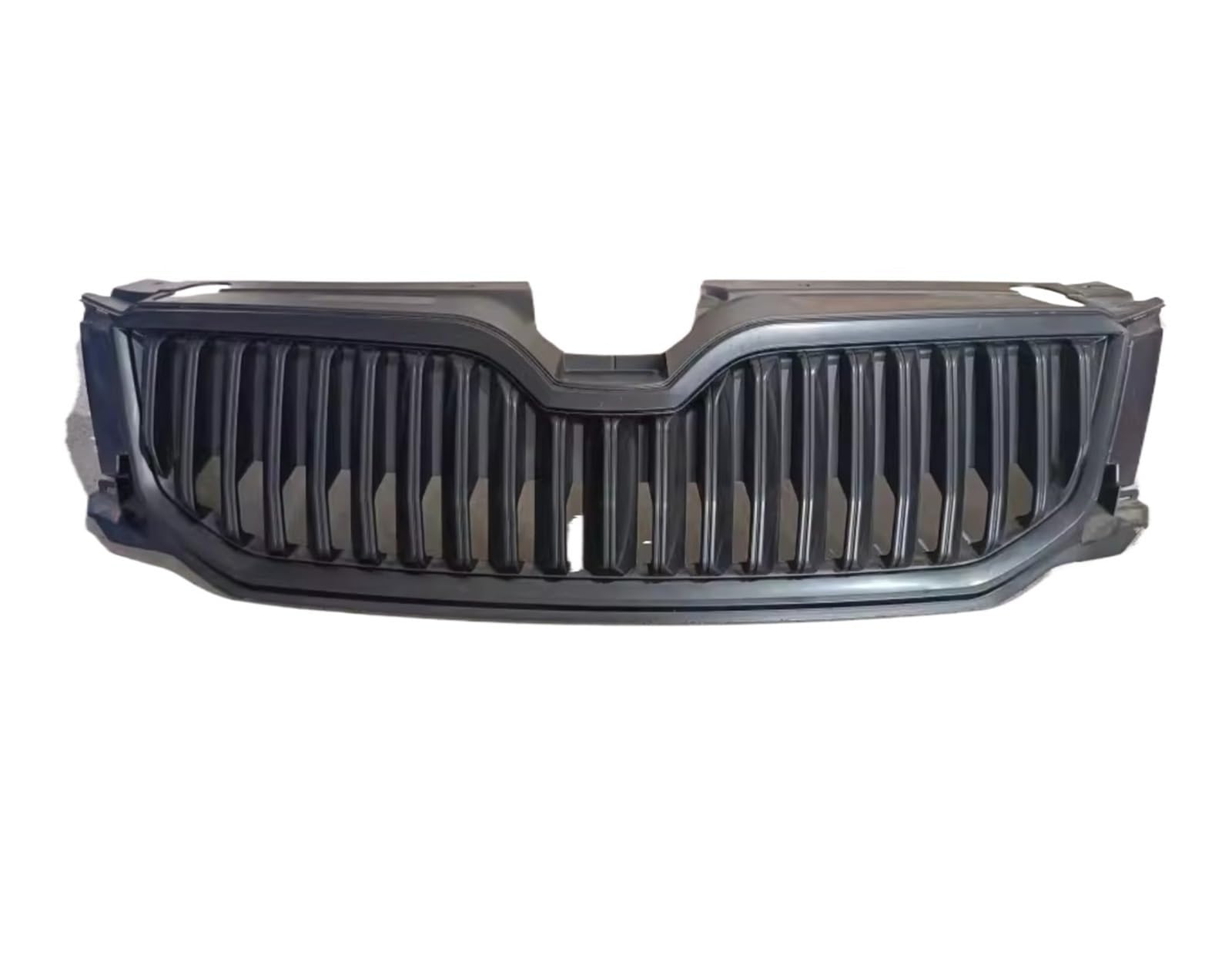 Schwarzer Kühlergrill Oben, Kühlergrill unten, Nebelscheinwerferrahmen, kompatibel mit Skoda Octavia 15 16, modifiziertes Masken-Bodykit, Autozubehör(Top Grille) von VWUEWJE