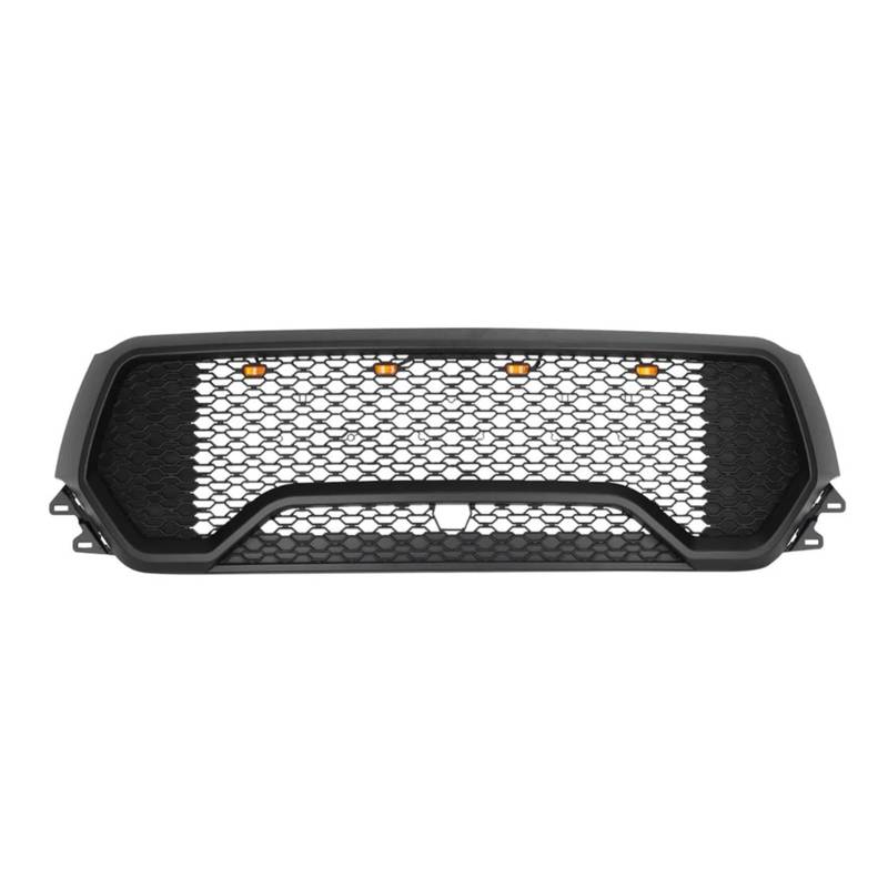 TRX Style Front Mesh Grill Kompatibel for Dodge Ram 1500 2019 2020 2021 2022 Oberes Gitter Ersatzgitter Grille ABS mit Lichtern W/Buchstaben(Black with Lights) von VWUEWJE