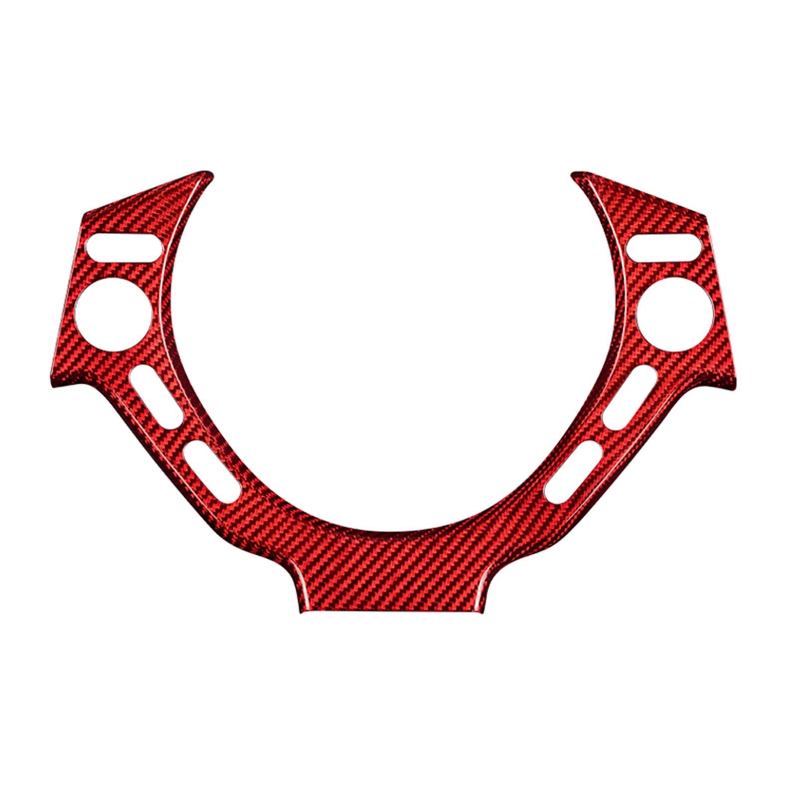 VXELY Dekorative Lenkradabdeckung aus echtem Carbon, for Nissan GT-R 2009-2015 Zubehör Dekorativer Aufkleber fürs Lenkrad(Red) von VXELY