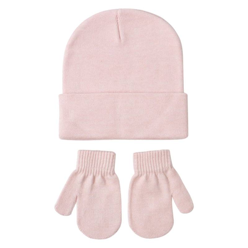 VYLYNL Set 6 Baby-Mützen und Fäustlinge, Set für Neugeborene, Neugeborene, Babys, Jungen, Mädchen, gestrickte Fäustlinge für Kinder (Rosa, 3–18 Monate) von VYLYNL