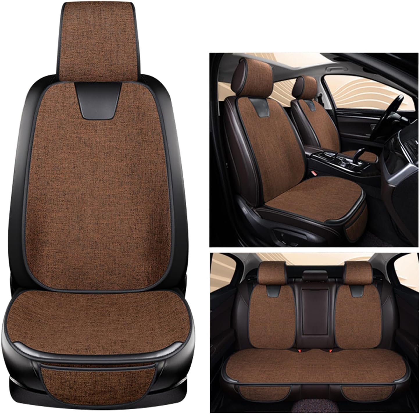 VYWPTOWSX Auto Sitzbezüge Sets für Toyota Camry Limousine 2007 2008 2009 2010 2011 Atmungsaktive Rutschfester Langlebig Sitzschoner Zubehör,B/Brown von VYWPTOWSX