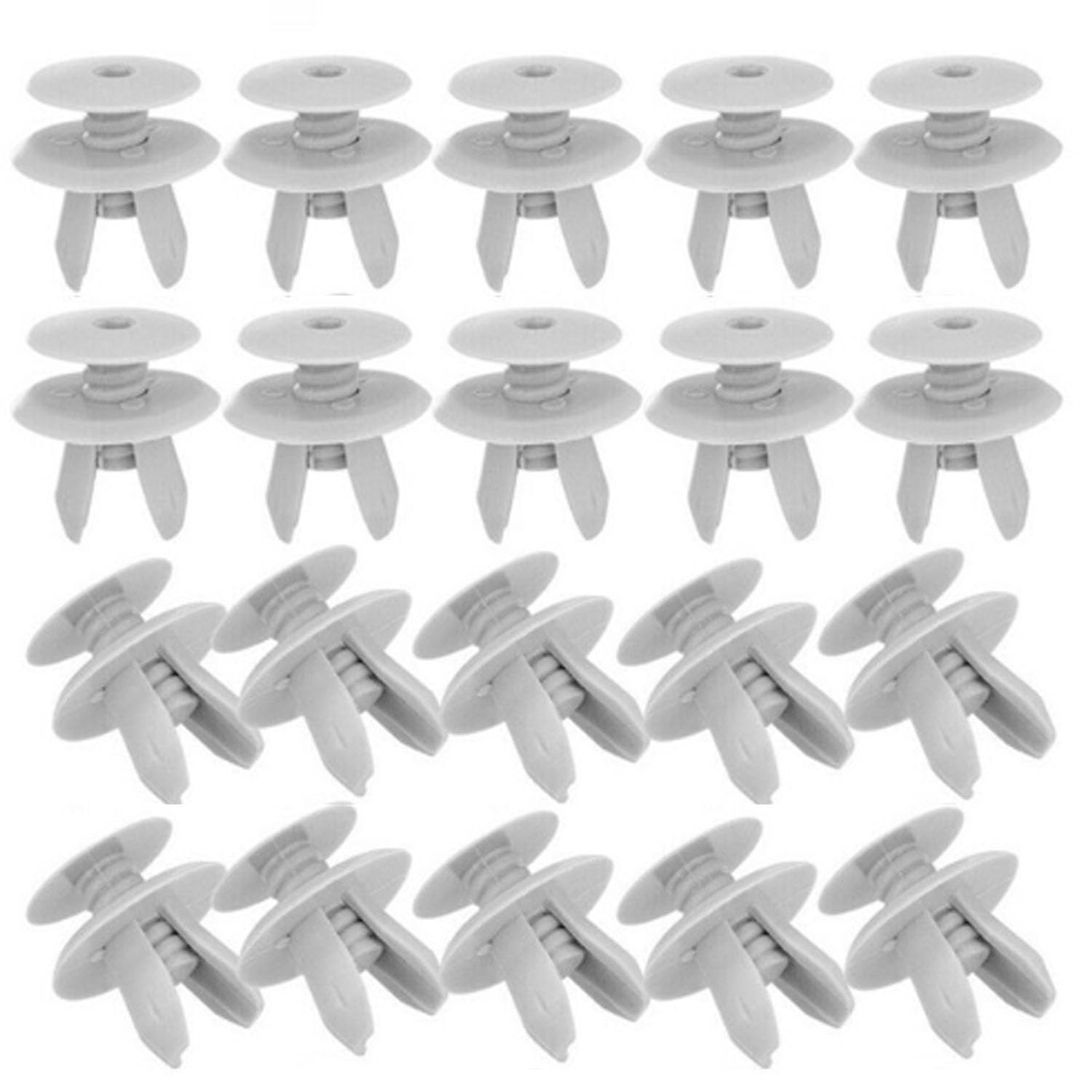 VZU 100 Stück 701867299 Befestigungsclips Grau, Auto Verkleidung Clips für VW T4 T5, Clips Auto Innenverkleidung Halterung, Türverkleidung 9mm Loch (Grau) von VZU