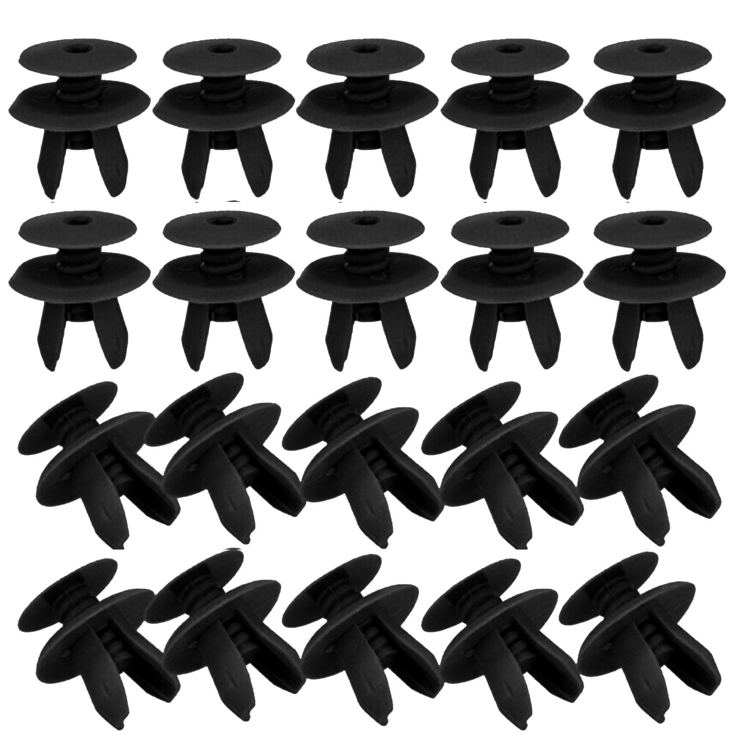 VZU 100 Stück 701867299 Befestigungsclips Schwarz, Auto Verkleidung Clips für VW T4 T5, Clips Auto Innenverkleidung Halterung, Türverkleidung 9mm Loch(Schwarz) von VZU