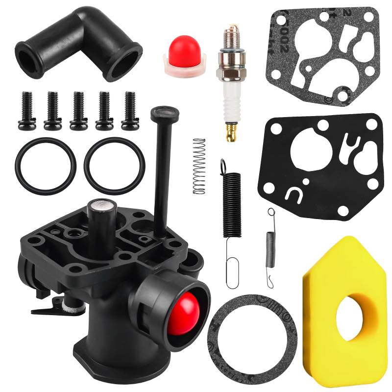 Vergaser für Motorsense: Vergaser Satz für Briggs & Stratton 499809 498809A 494406, Rasenmäher und Luftfilter 698369 Reglerfeder 691859 692211 Membrane 795083 495770, Freischneider Vergaser von Vaileal