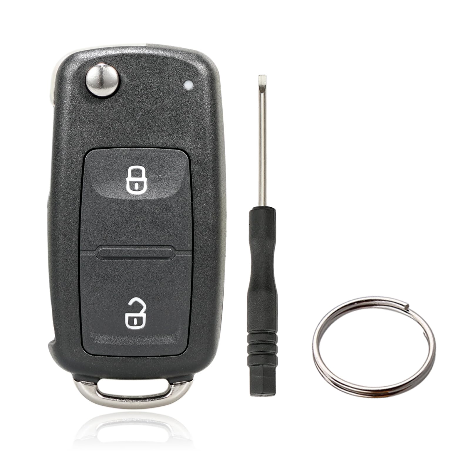2 Tasten Schlüssel Fernbedienung Gehäuse für Volkswagen MK6 VW Golf Polo Tiguan Passat Seat Skoda (Keine Batterien) von Vailikey