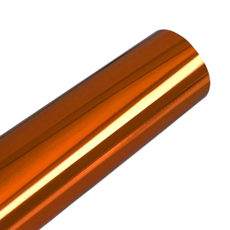 Autofolie 10/30x 100 cm Spiegel Chrom Vinyl Wrap Film Auto Aufkleber Und Abziehbilder DIY Auto Dekoration Schutz Verpackung Film Auto Zubehör Car Wrapping Folie (Color : Orange, Size : 30x100cm) von VaizA