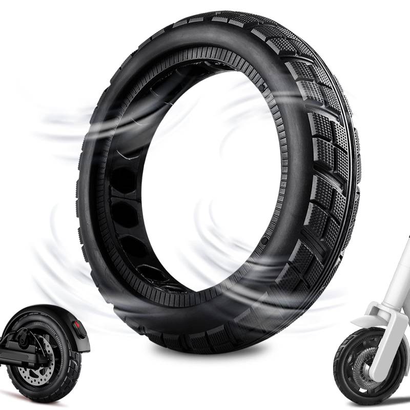 Roller Ersatzreifen Innenloch Vollreifen für 8,5in Solider Rollerreifen Schlitzbreite 35 mm Hub Rad Scooter Ersatzrad Reifen Zubehör für Elektroroller Xiaomi M365Pro(F-Schwarz 1 Packung) von Valart