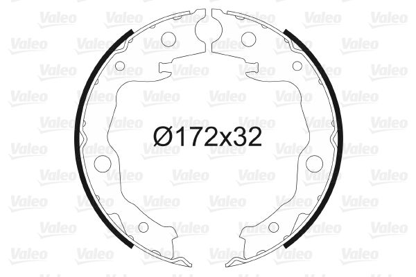 Bremsbackensatz, Feststellbremse Hinterachse Valeo 564168 von Valeo