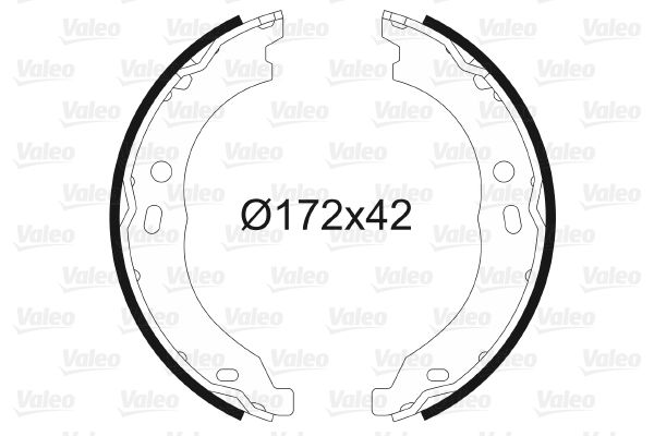 Bremsbackensatz, Feststellbremse Hinterachse Valeo 564171 von Valeo