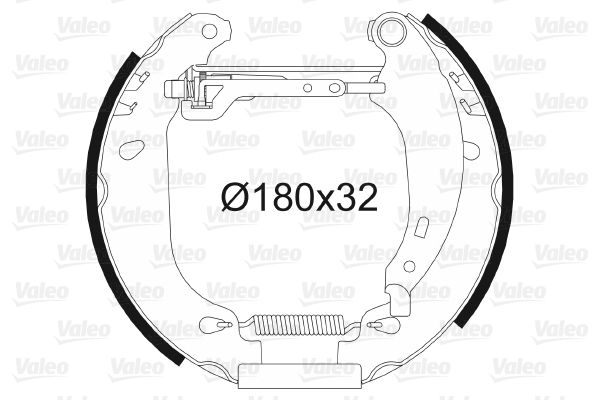 Bremsbackensatz Hinterachse Valeo 554634 von Valeo