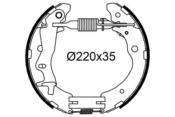 Bremsbackensatz Hinterachse Valeo 554982 von Valeo