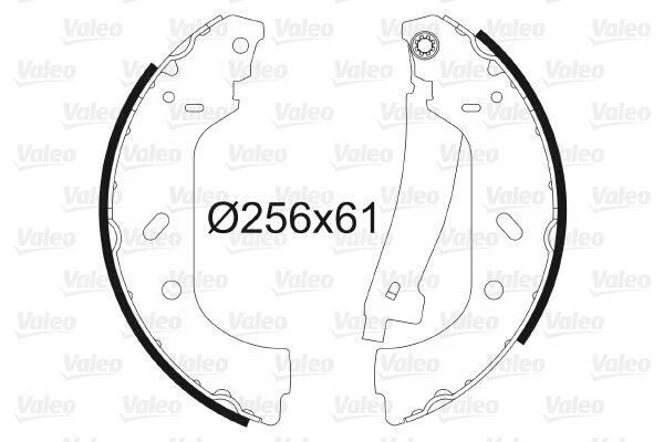 Bremsbackensatz Hinterachse Valeo 562552 von Valeo