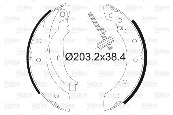 Bremsbackensatz Hinterachse Valeo 562581 von Valeo