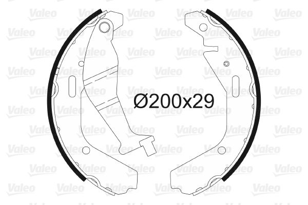 Bremsbackensatz Hinterachse Valeo 564102 von Valeo